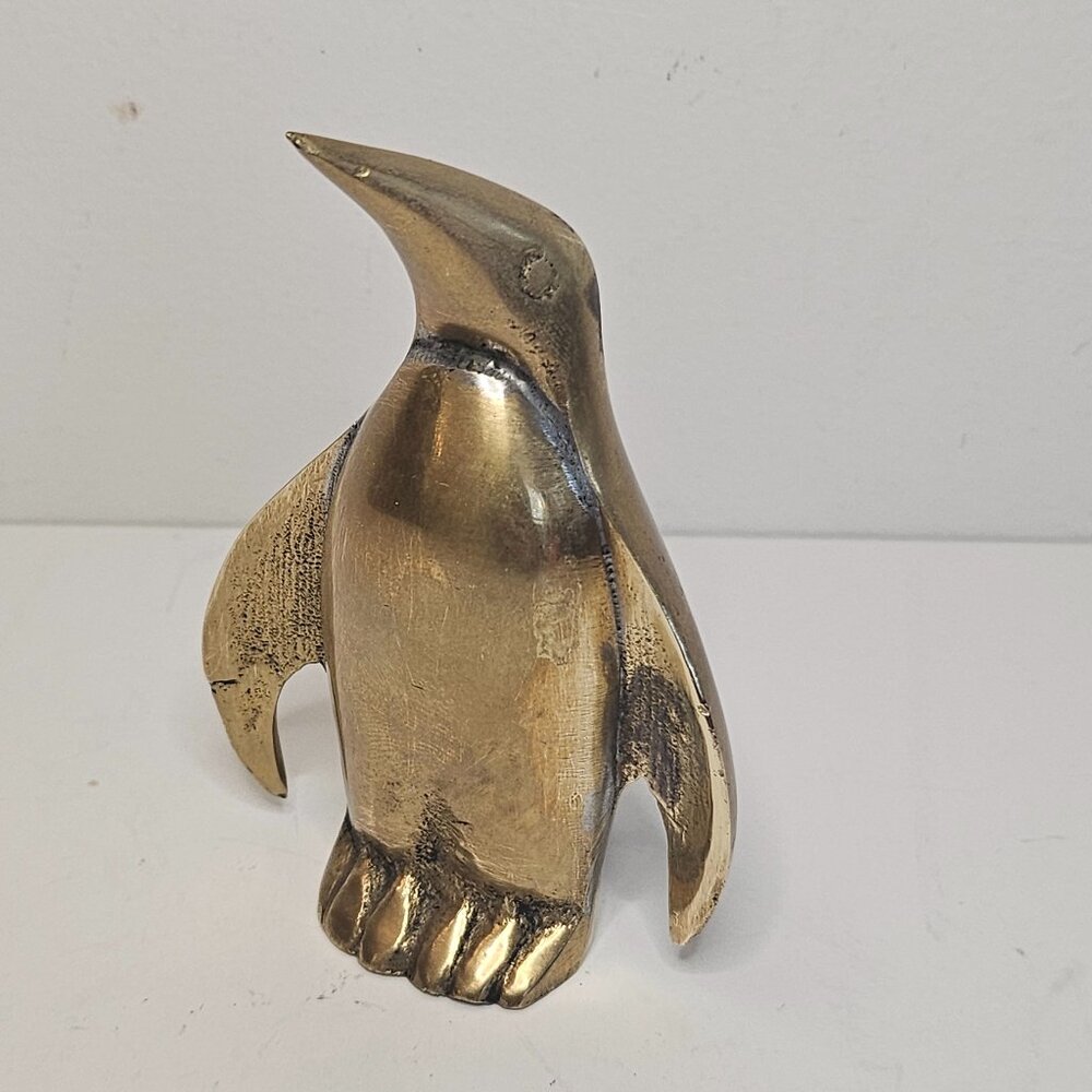 Brass penguin sculpture figurine miniature